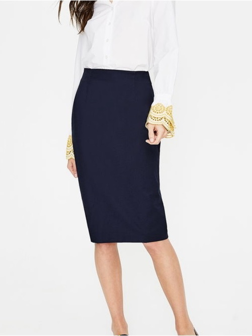 Boden Richmond Pencil Skirt in Navy NWT